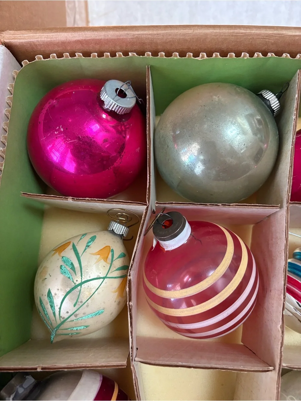 16 Vintage Holiday Glass Ornaments